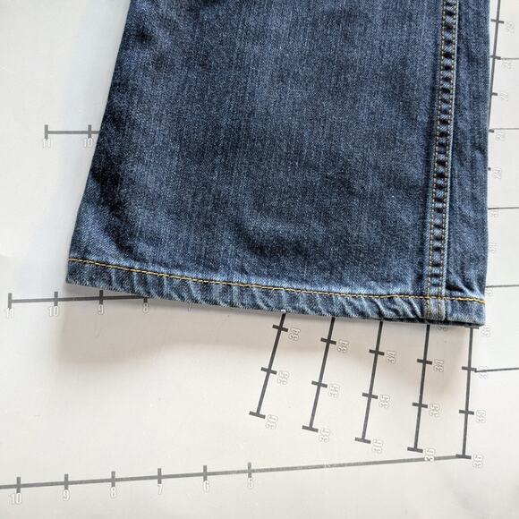 Vintage Levi's Low Rise Flare Jeans Womens 7 26 Blue Dark Bootcut Retro Y2K - Picture 10 of 10
